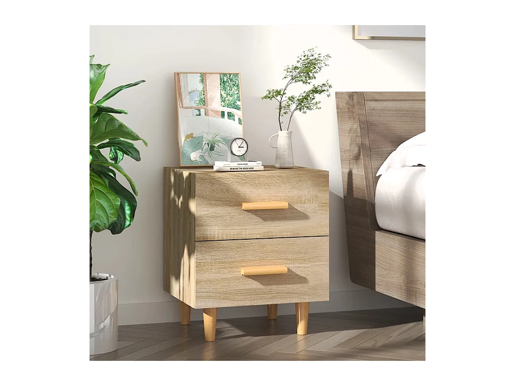 Comodino in rovere Sonoma 40x35x47,5 cm