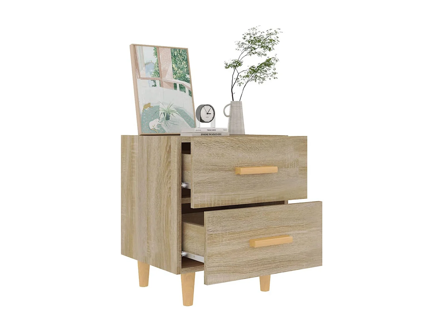 Comodino in rovere Sonoma 40x35x47,5 cm