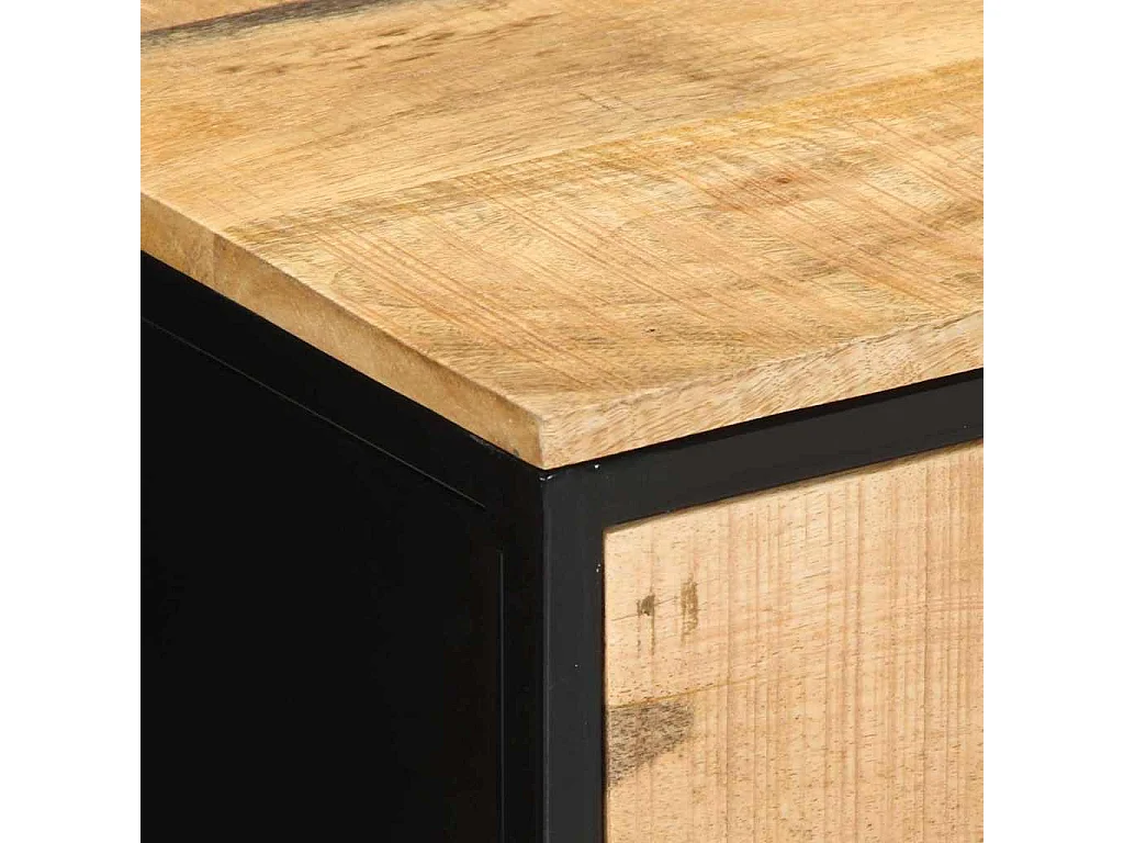 Cabinet de chevet 40x35x50 cm Bois massif Mangue brut