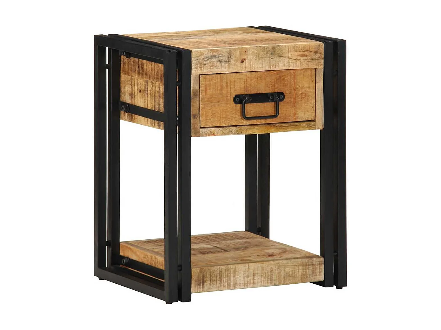 Nachtkastjes 2 stuks 40x35x50 cm massief ruw mangohout