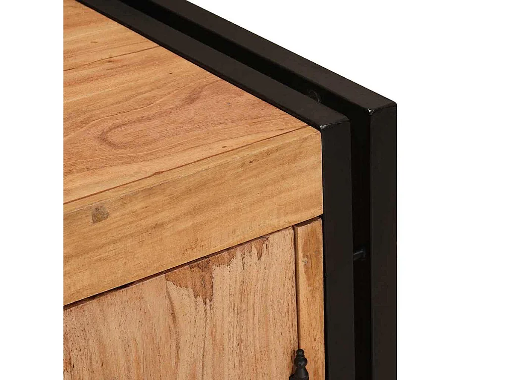 Cabinet de chevet Marron 38 x 33 x 58 cm Bois d'acacia massif