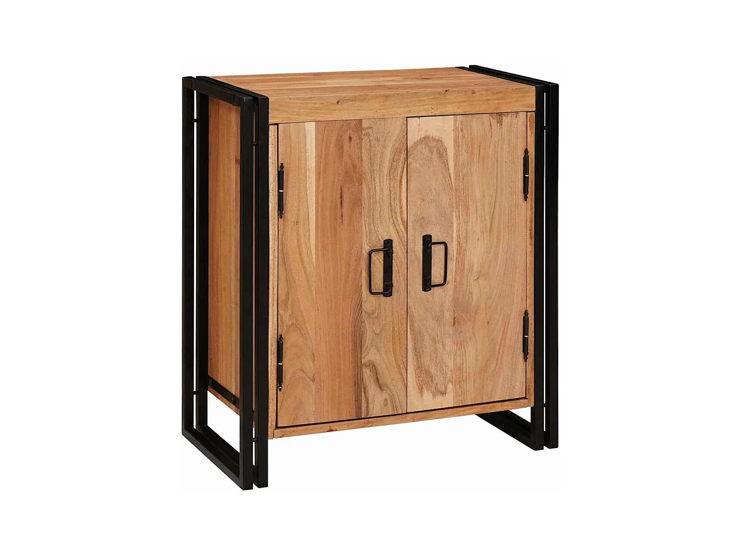Comodino marrone 38 x 33 x 58 cm Legno massello di acacia