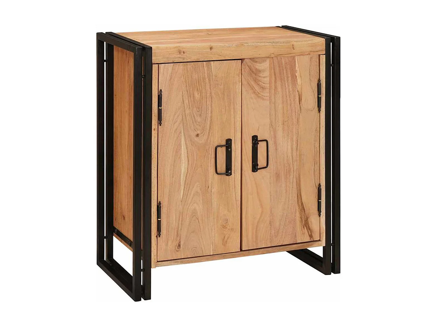 Bruin nachtkastje 38 x 33 x 58 cm Massief acaciahout