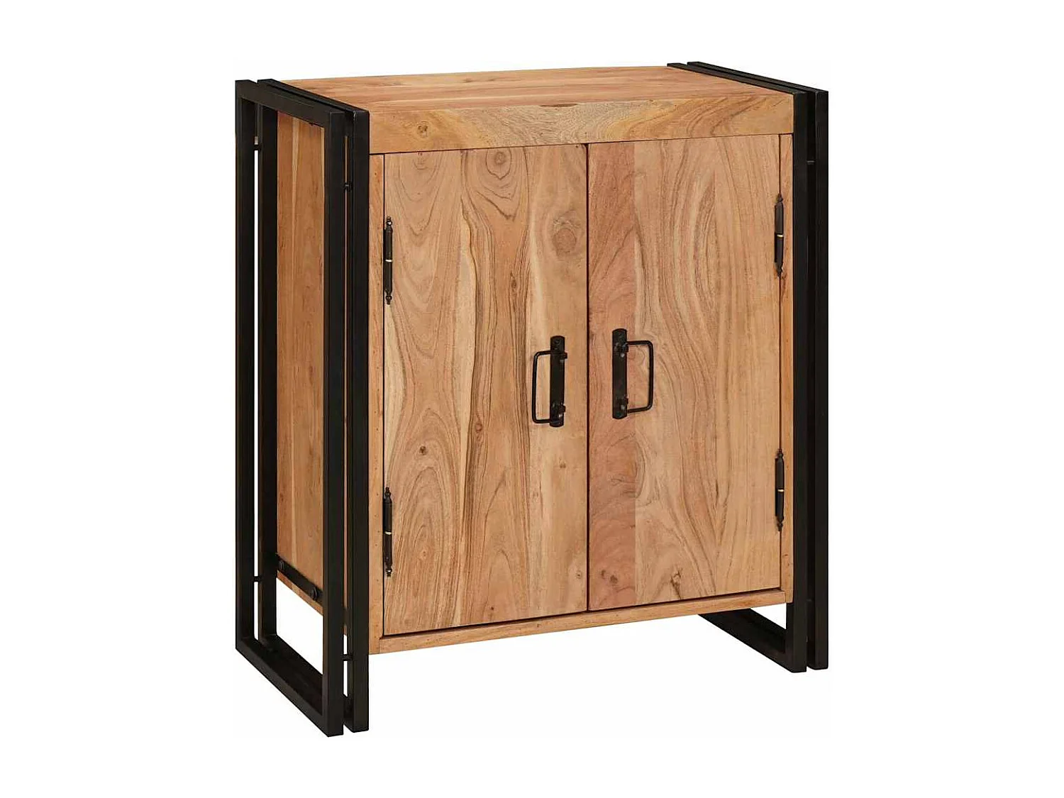 Bruin nachtkastje 38 x 33 x 58 cm Massief acaciahout