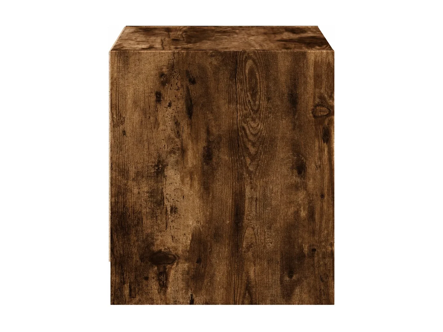 Tables de chevet et portes vitrées 2 pcs chêne fumé 35x37x42 cm