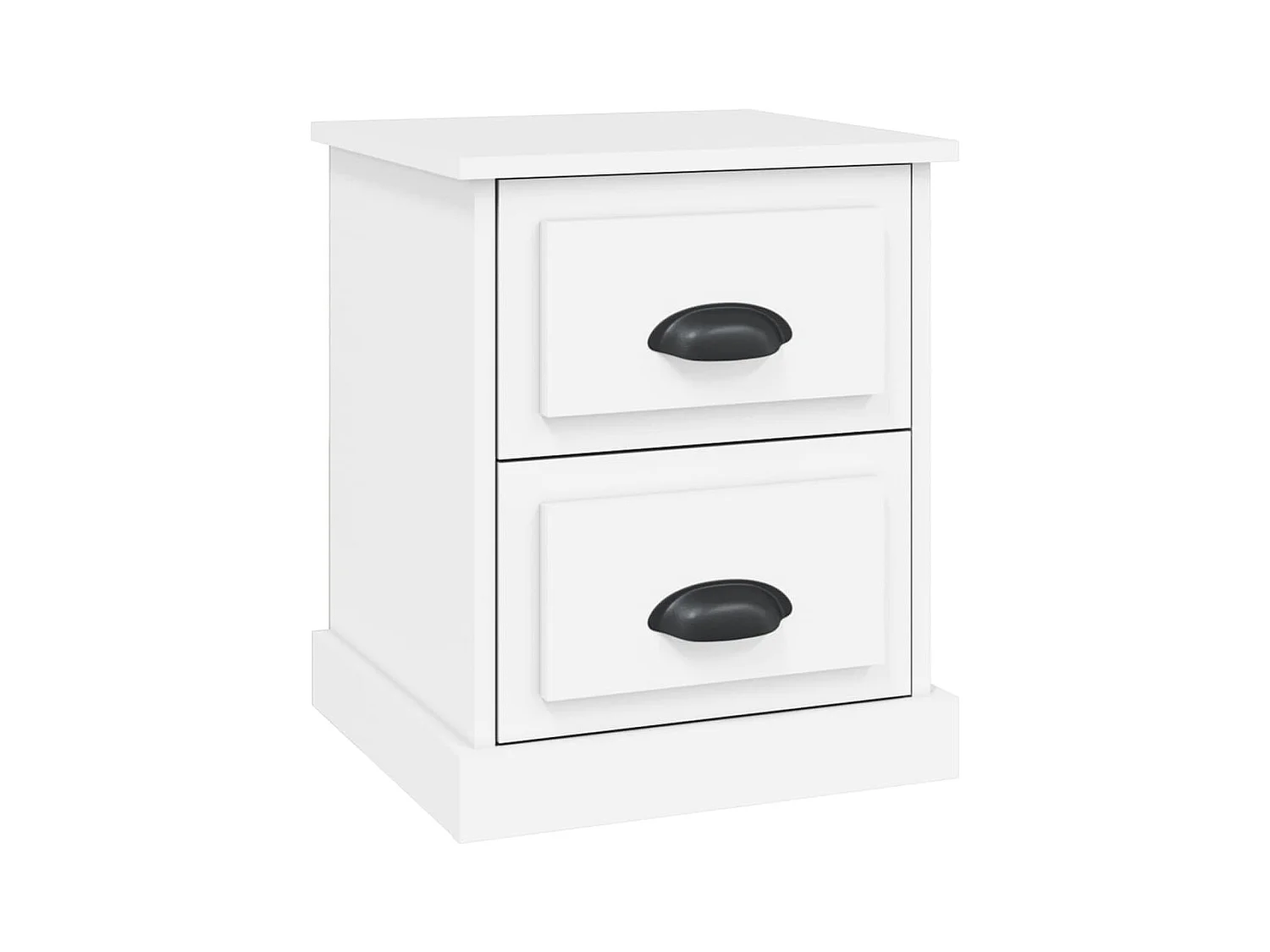 Comodino bianco 39x39x47,5 cm in legno ingegnerizzato