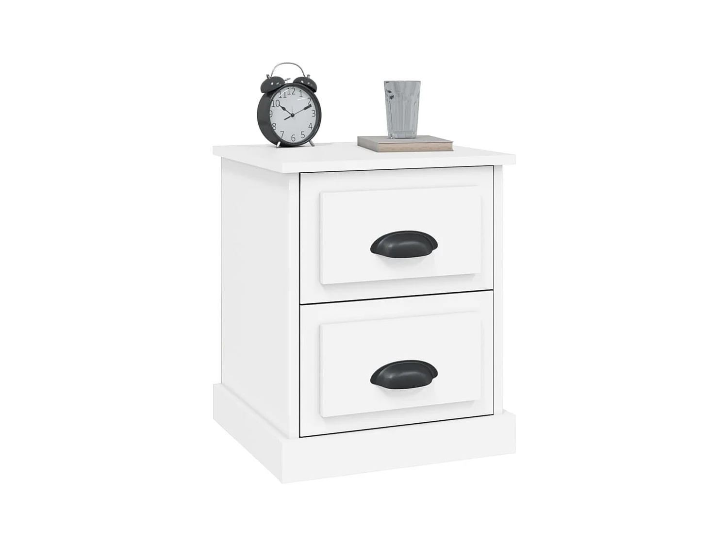 Comodino bianco 39x39x47,5 cm in legno ingegnerizzato