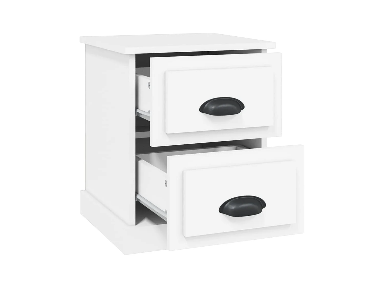 Comodino bianco 39x39x47,5 cm in legno ingegnerizzato