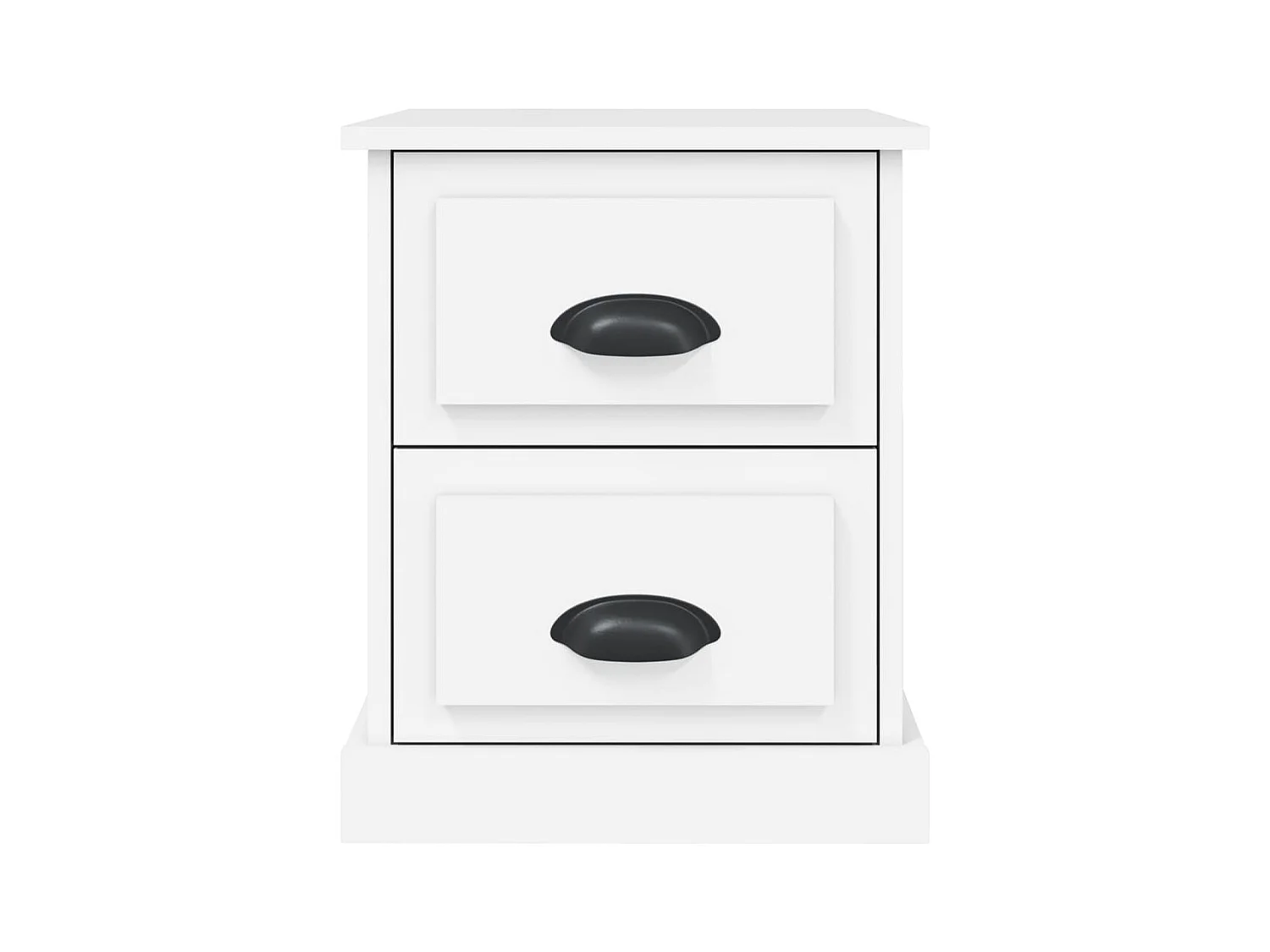 Comodino bianco 39x39x47,5 cm in legno ingegnerizzato