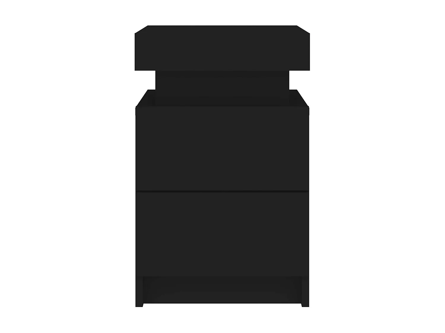 Comodini con luci LED 2 pezzi neri 35x39x55 cm