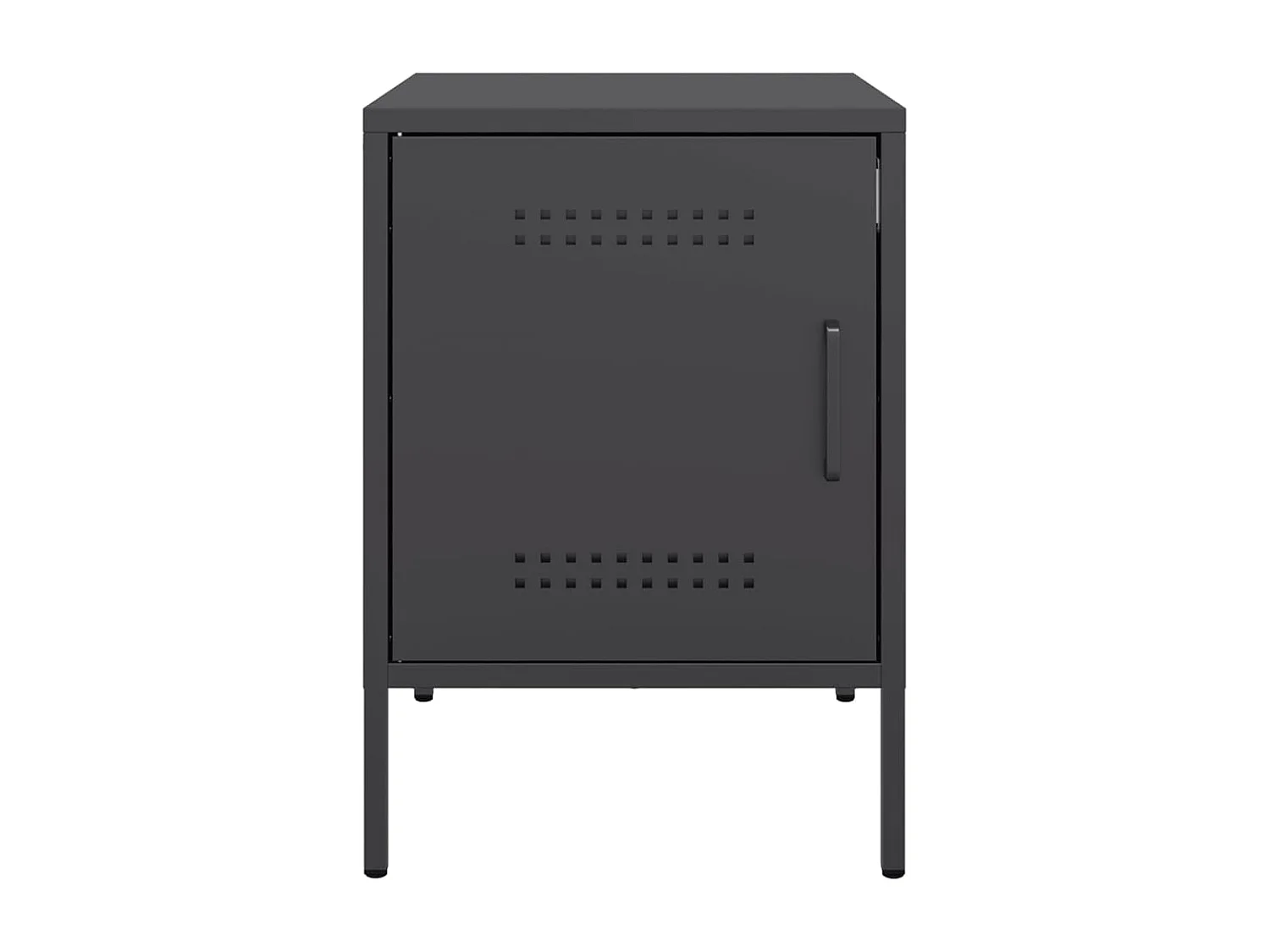 Comodino nero 36x39x50,5 cm in acciaio