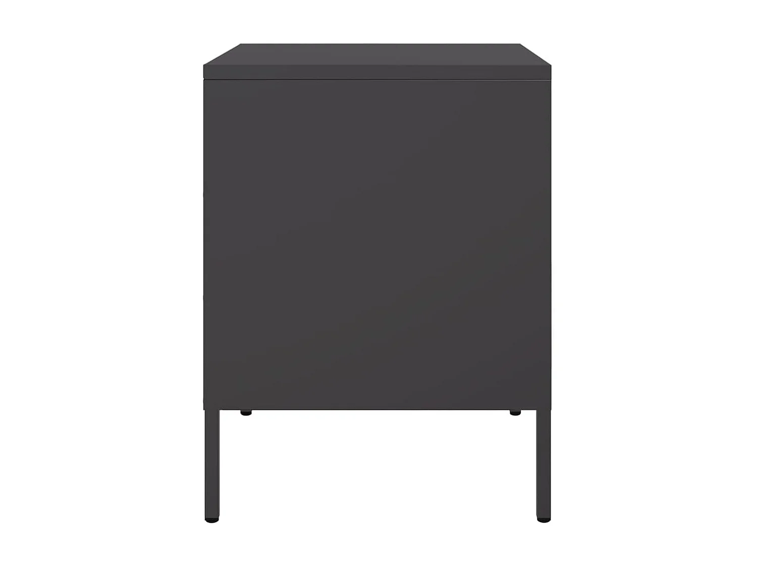 Comodino nero 36x39x50,5 cm in acciaio