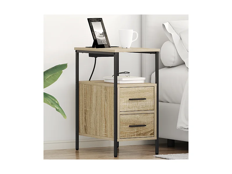 Nachtkastje met lade Sonoma eiken 30 x 48 x 61 cm