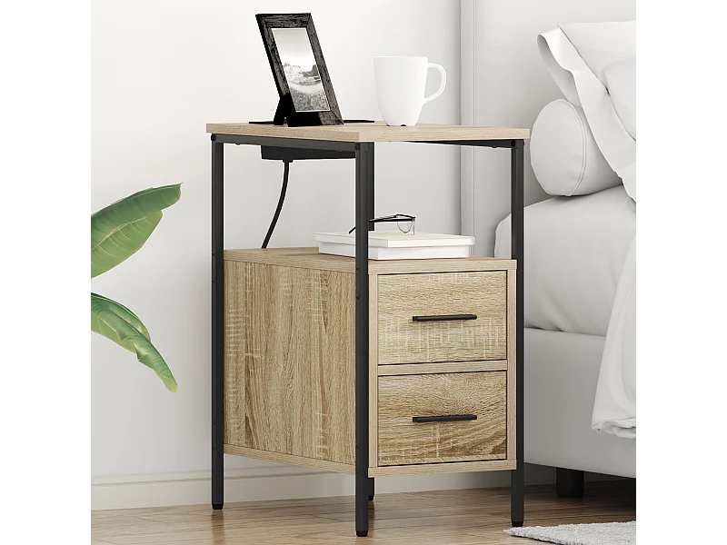 Nachtkastje met lade Sonoma eiken 30 x 48 x 61 cm