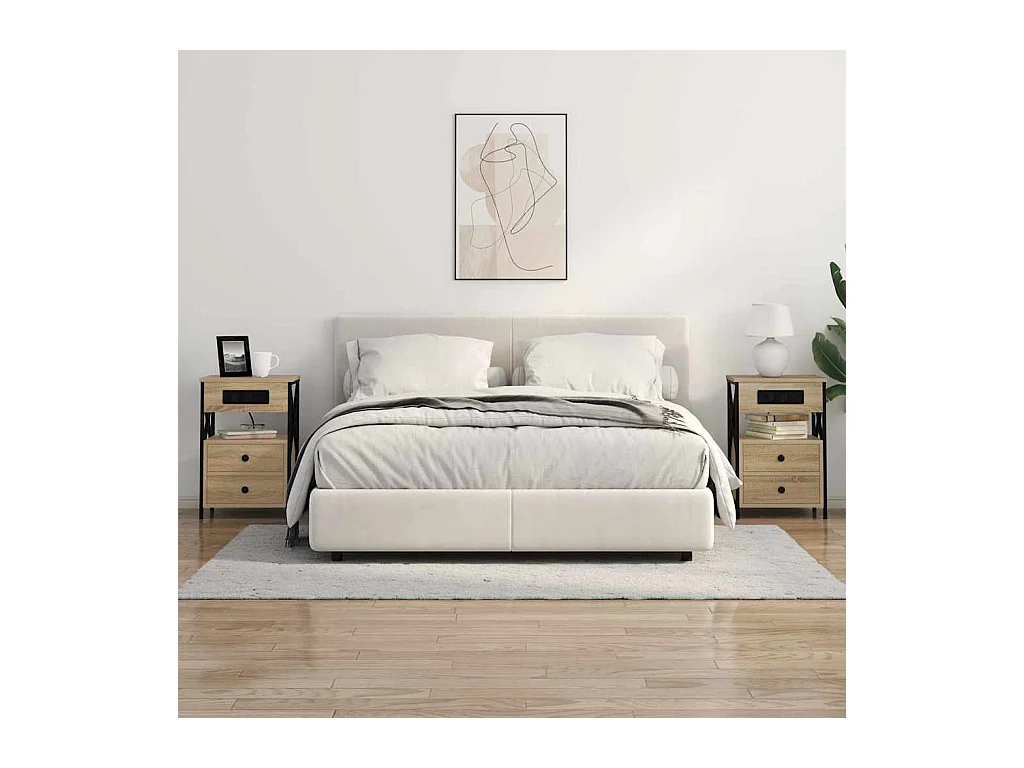 Cabinet de chevet avec tiroir Chêne sonoma 40 x 31 x 60 cm