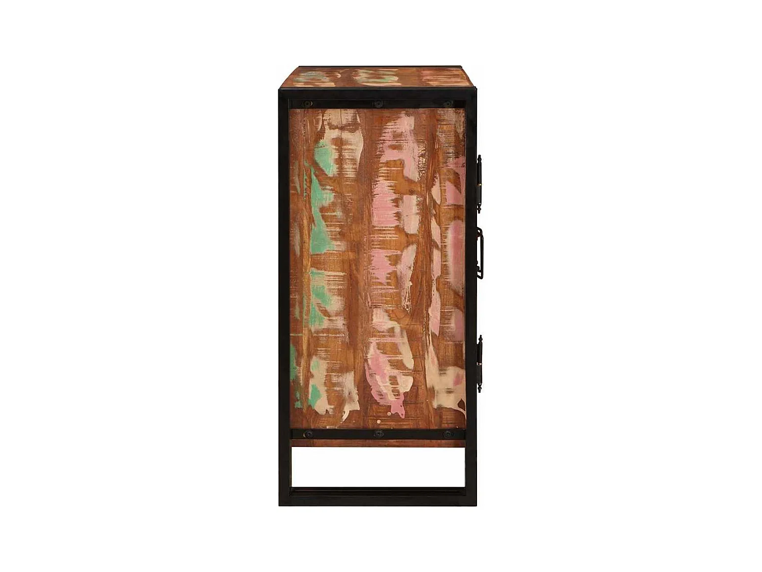 Cabinet de chevet Multicolore bois de récupération massif