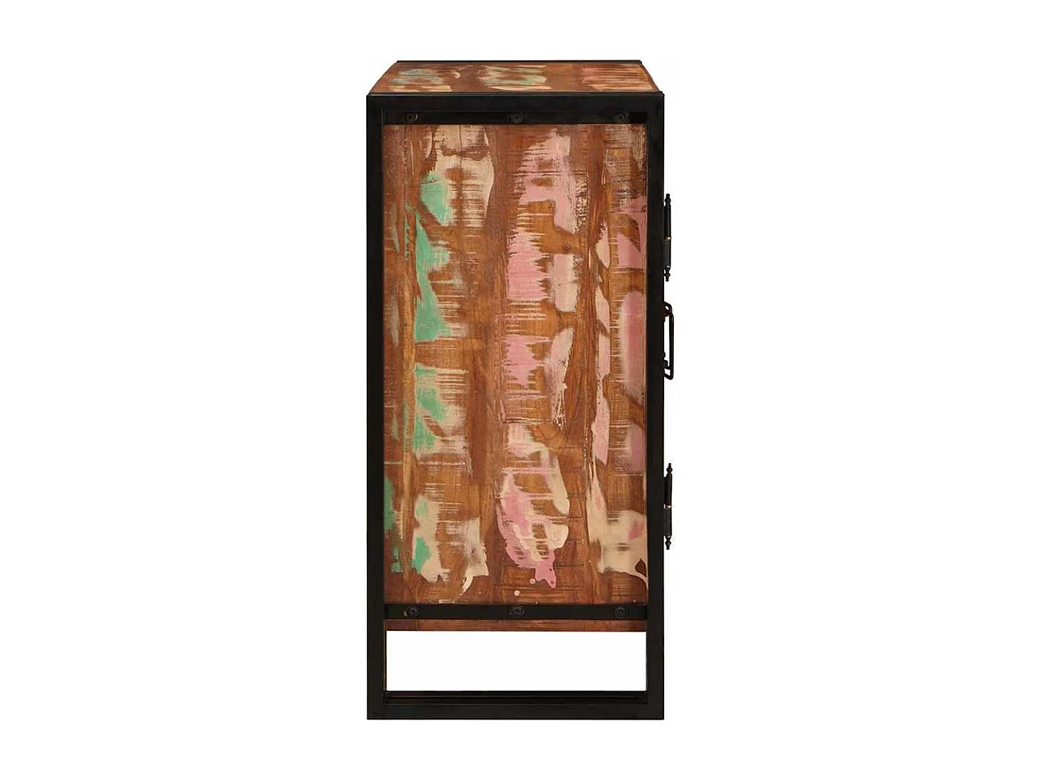 Cabinet de chevet Multicolore bois de récupération massif