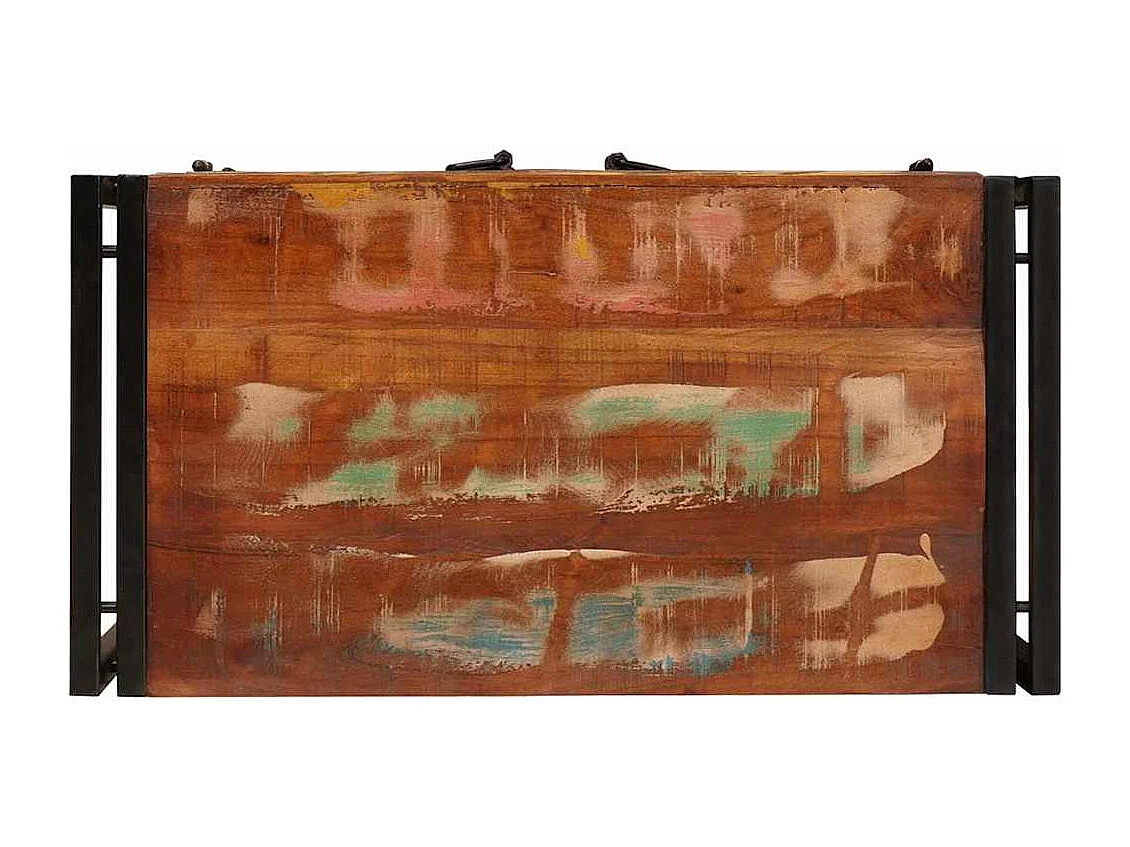 Cabinet de chevet Multicolore bois de récupération massif