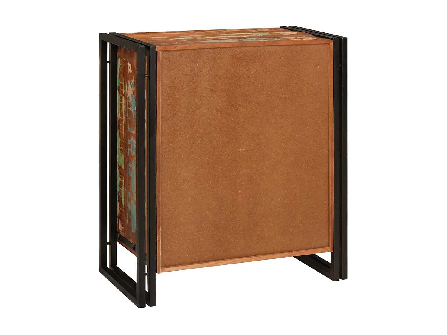 Cabinet de chevet Multicolore bois de récupération massif