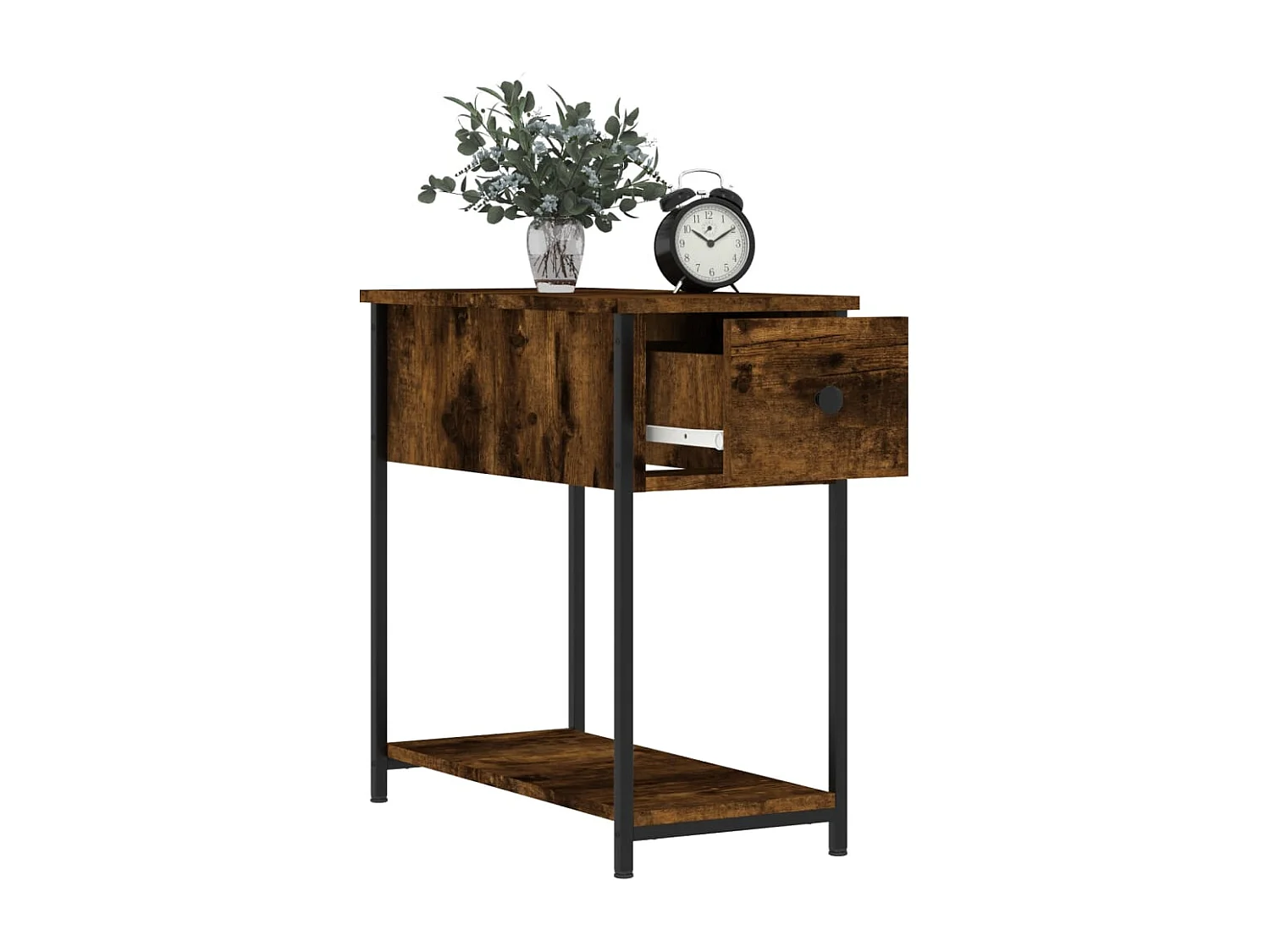 Tables de chevet 2 pcs chêne fumé 30x60x60 cm bois d'ingénierie