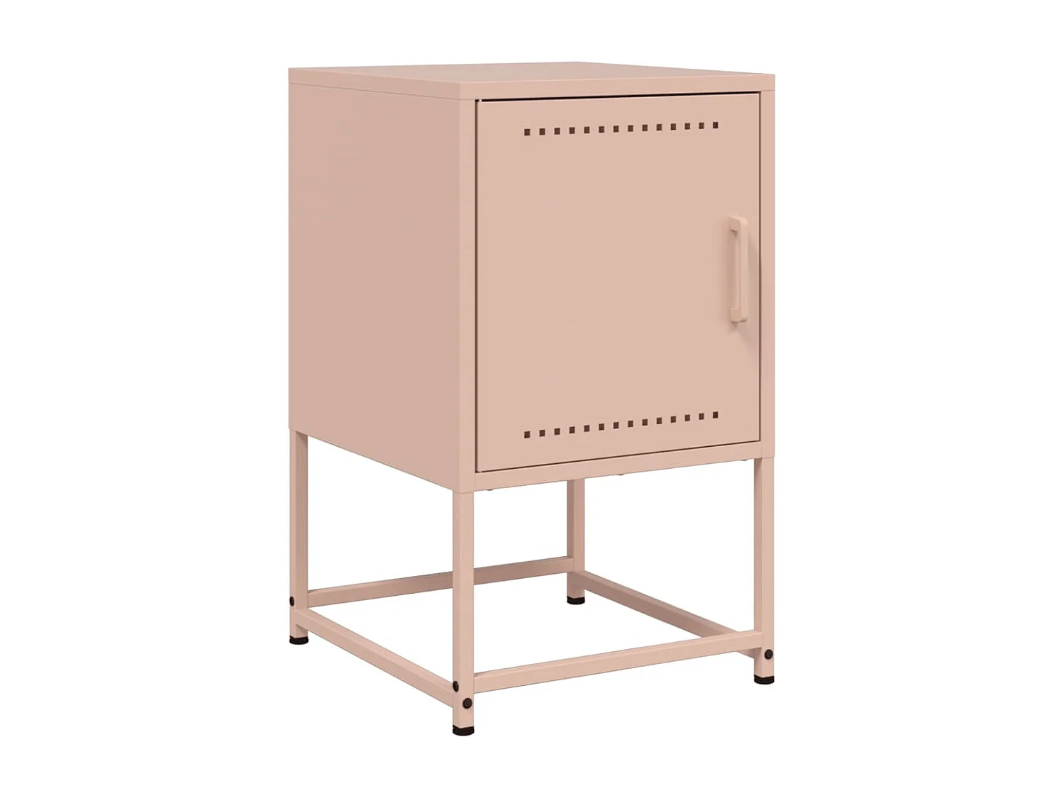 Tables de chevet 2 pcs rose 36x39x60,5 cm acier