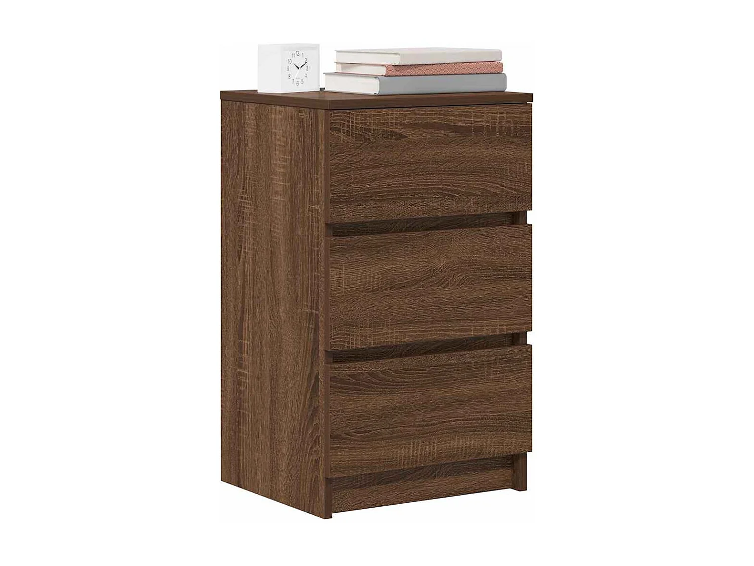 Tables de chevet avec 3 tiroirs 2 pcs chêne marron 39x35x65 cm