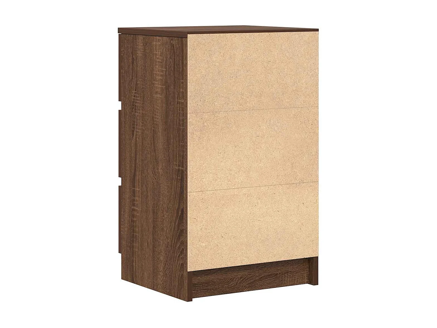 Tables de chevet avec 3 tiroirs 2 pcs chêne marron 39x35x65 cm