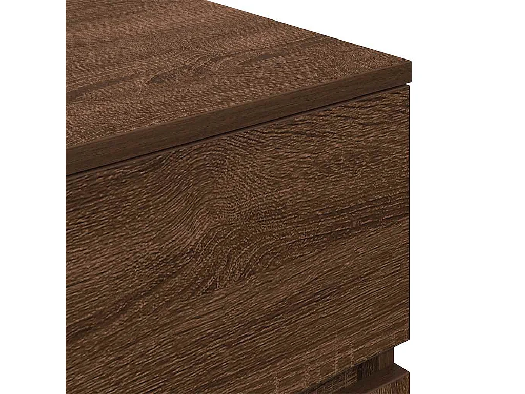 Tables de chevet avec 3 tiroirs 2 pcs chêne marron 39x35x65 cm