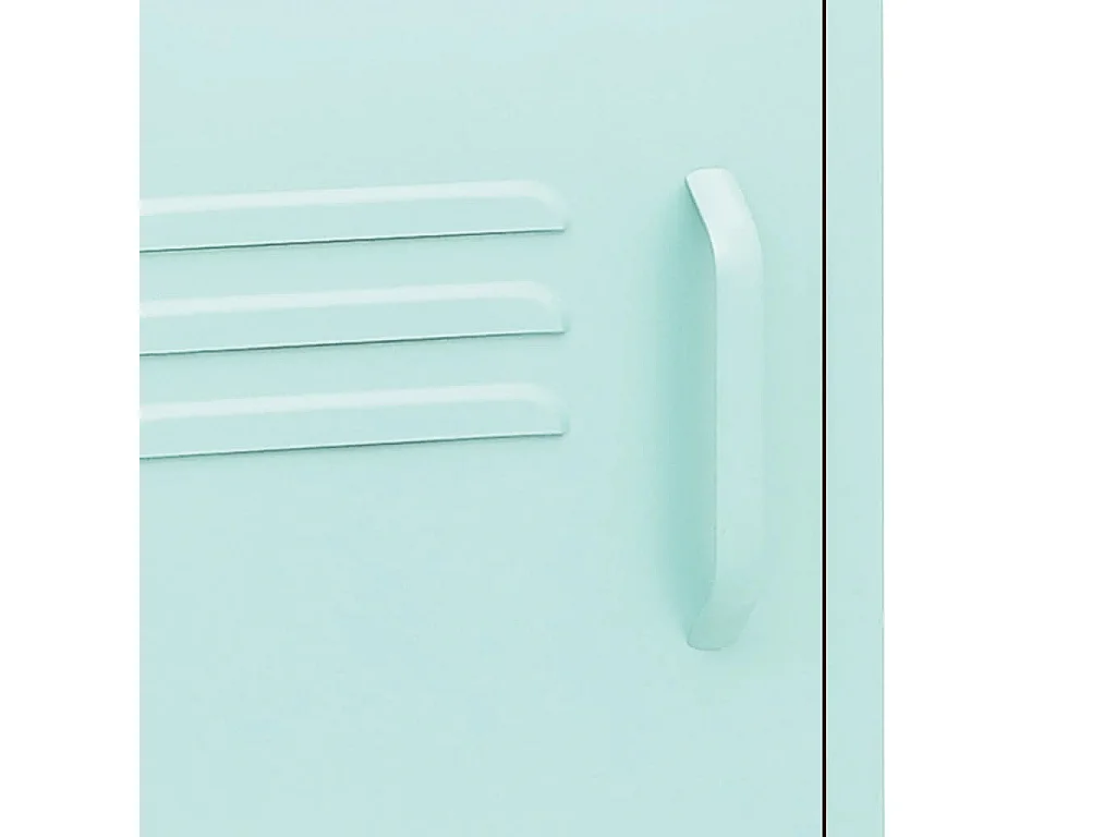 Mesita de noche verde menta 35x35x51 cm acero