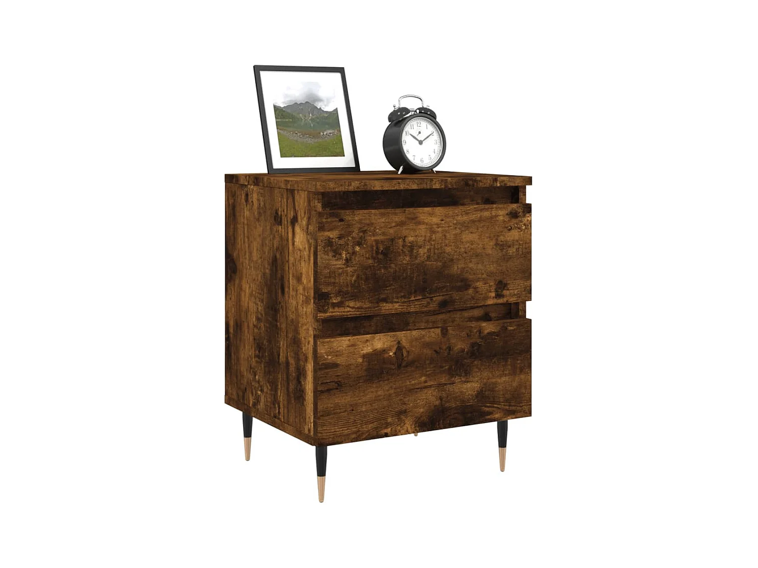 Tables de chevet 2 pcs chêne fumé 40x35x50 cm bois ingénierie