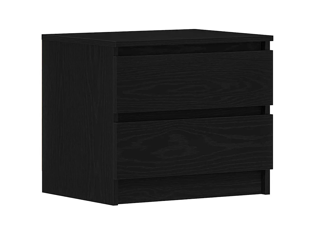 Chevets 2 pièces Chêne Noir 50x40x43,5 cm en bois d'ingénierie