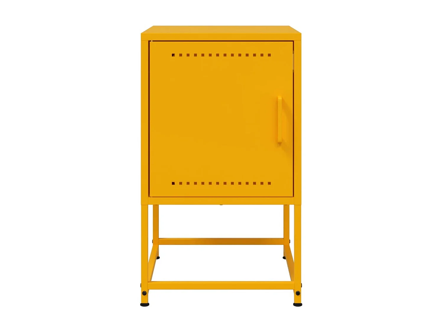 Tables de chevet 2 pcs jaune moutarde 36x39x60,5 cm acier