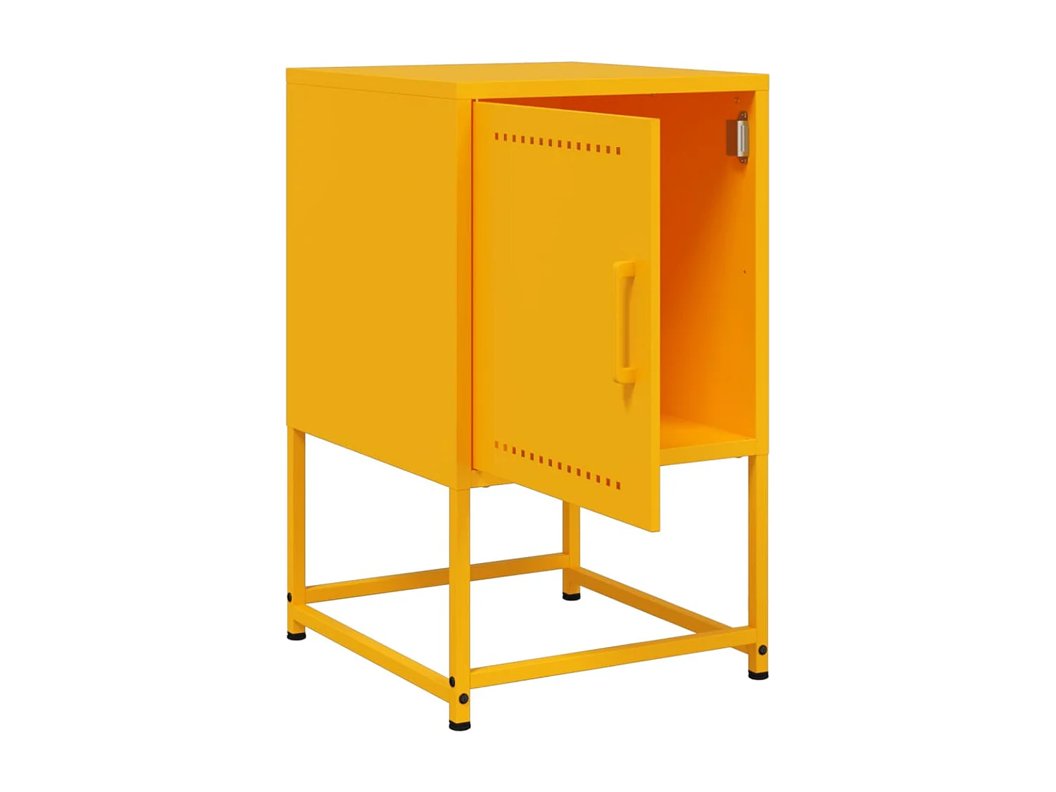 Tables de chevet 2 pcs jaune moutarde 36x39x60,5 cm acier