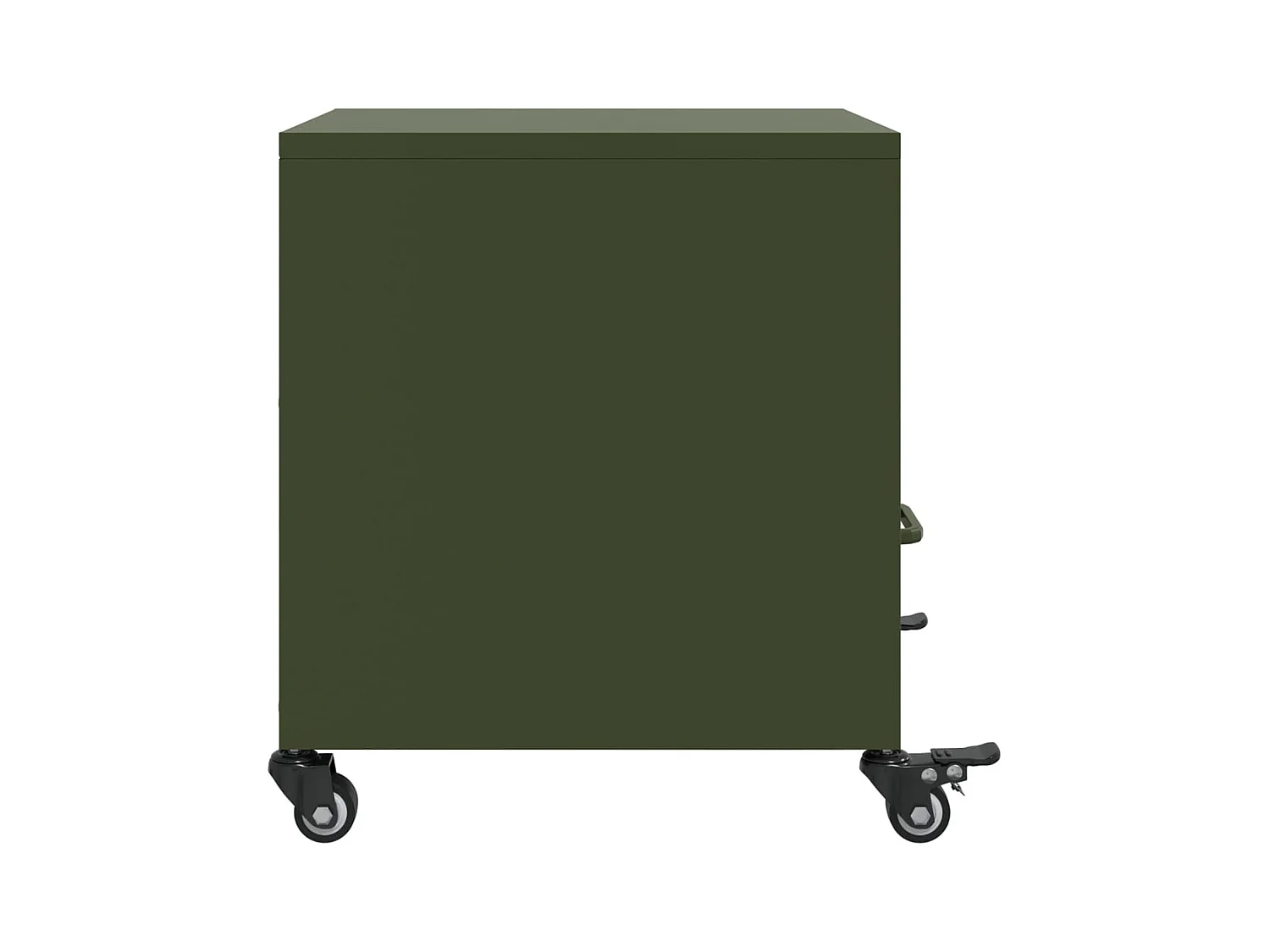 Tables de chevet 2 pcs vert olive 36x39x43,5 cm acier