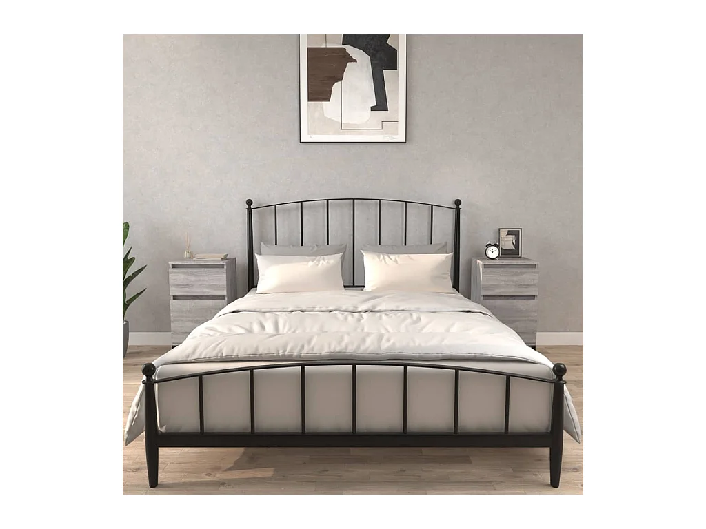 Mesitas de noche 2 piezas gris sonoma 40x35x70 cm