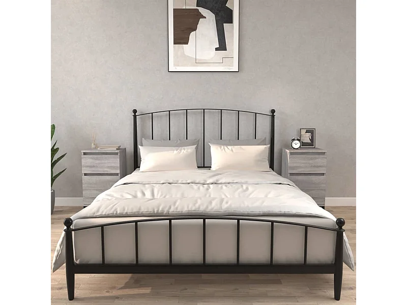 Comodini 2 pezzi grigio sonoma 40x35x70 cm