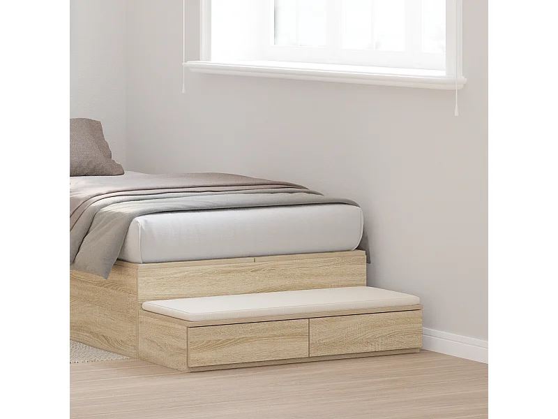 Tiroirs de lit Chêne Sonoma 80x36,5x16,5 cm Bois d'ingénierie