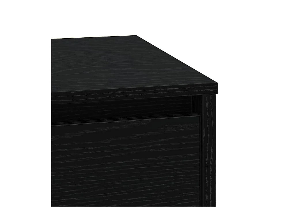 Table de chevet avec lumières LED noire 39x34.5x50 cm