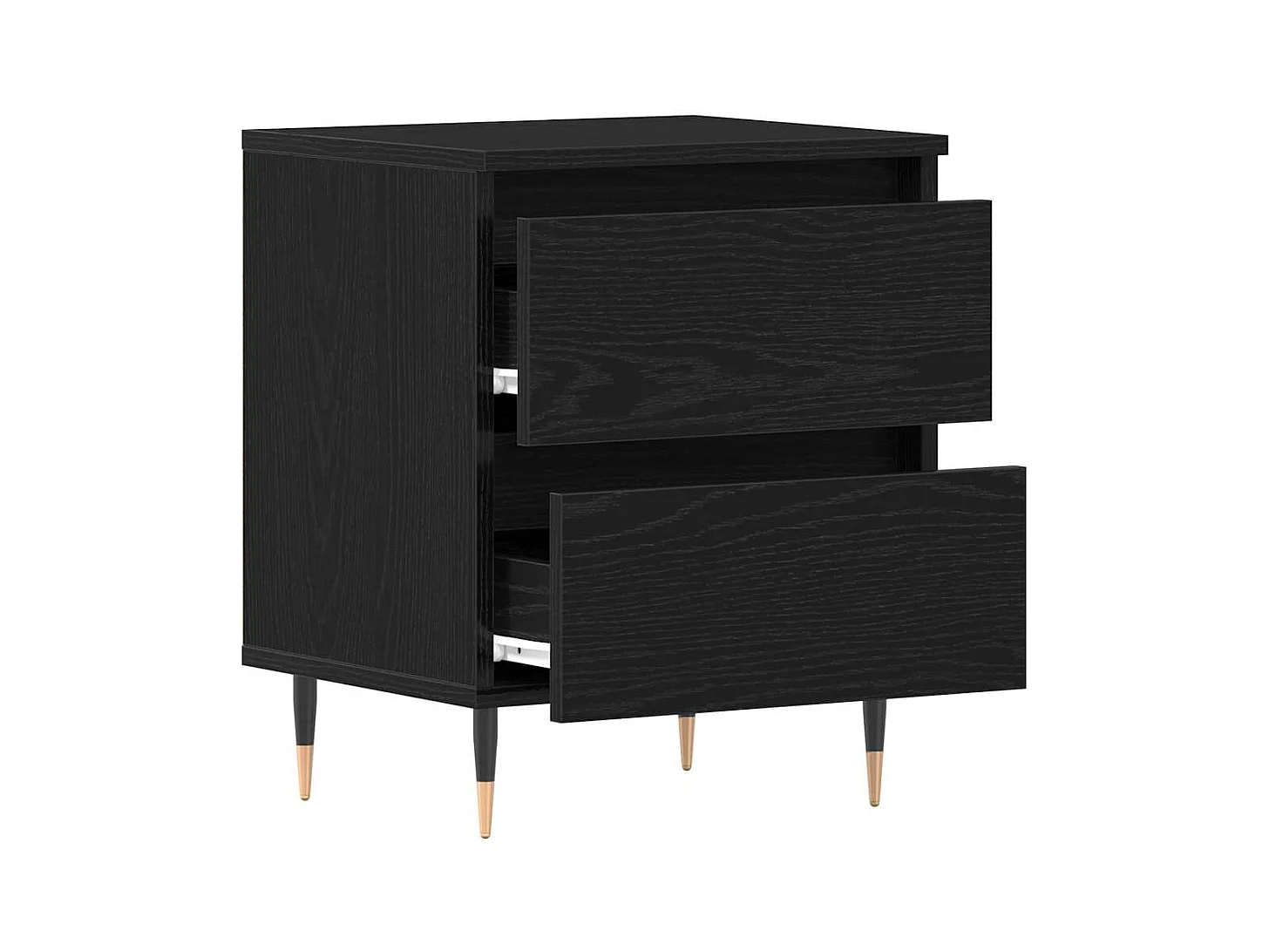 Tables de chevet 2 pcs Chêne Noir 40x35x50 cm Bois reconstitué