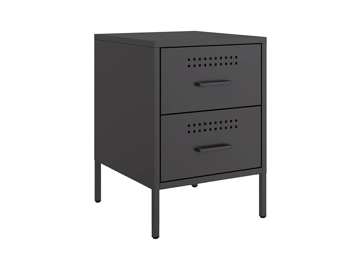 Tables de chevet 2 pcs noir 36x39x50,5 cm acier