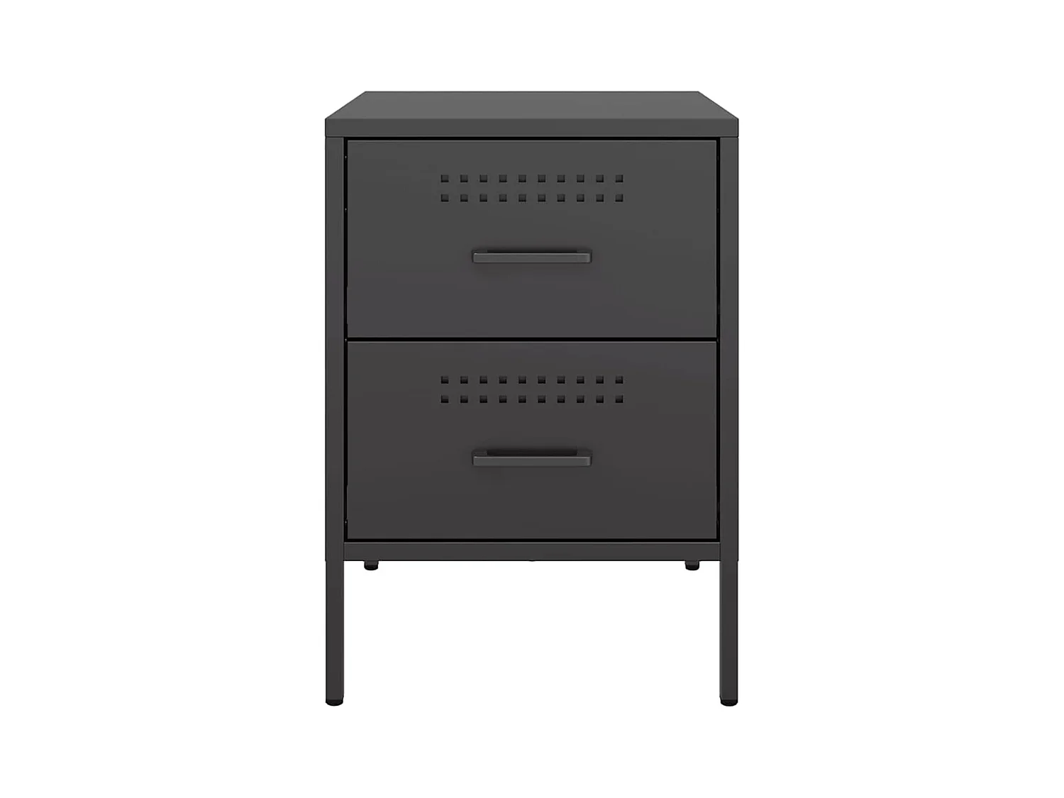 Tables de chevet 2 pcs noir 36x39x50,5 cm acier