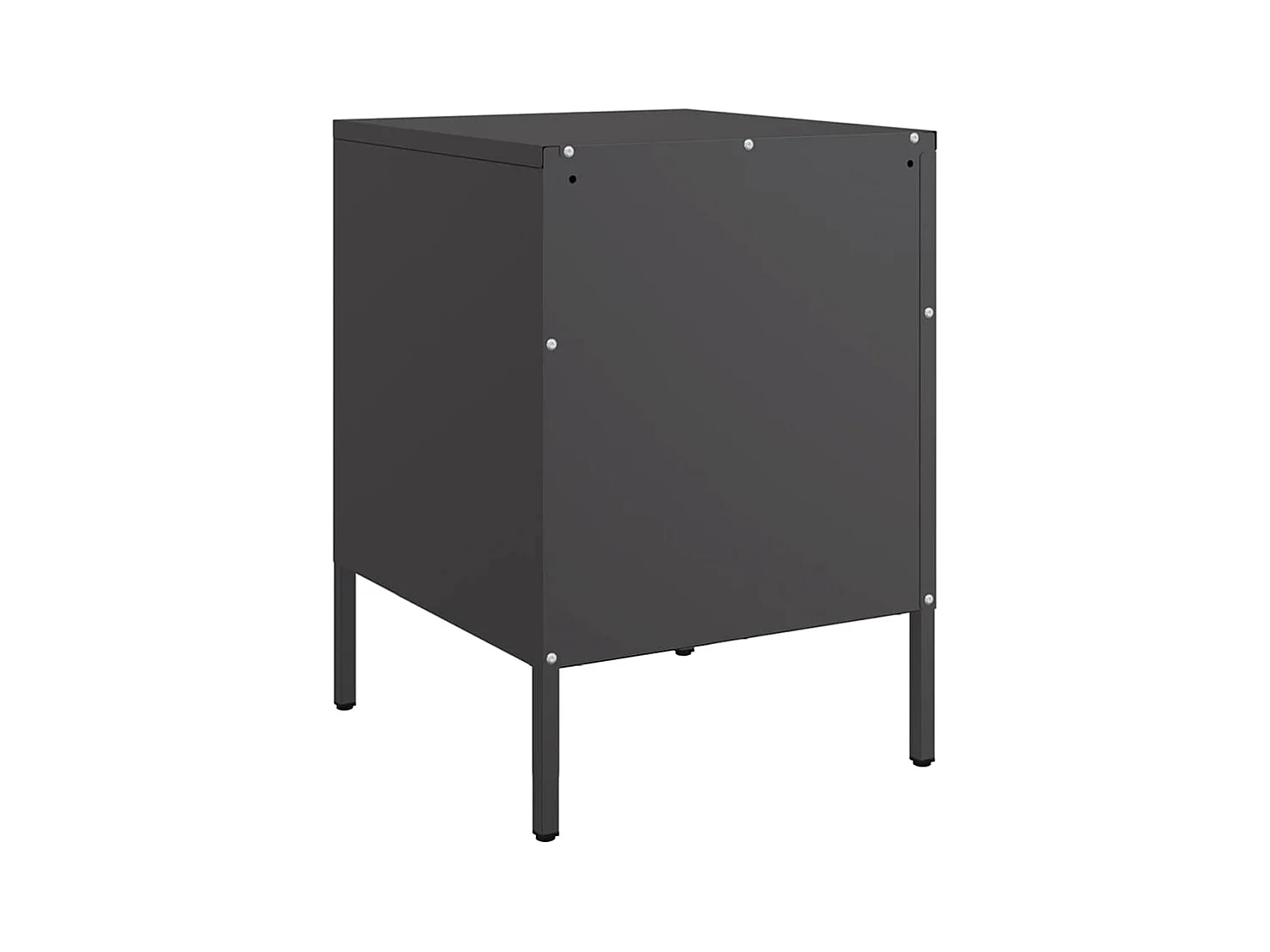 Tables de chevet 2 pcs noir 36x39x50,5 cm acier