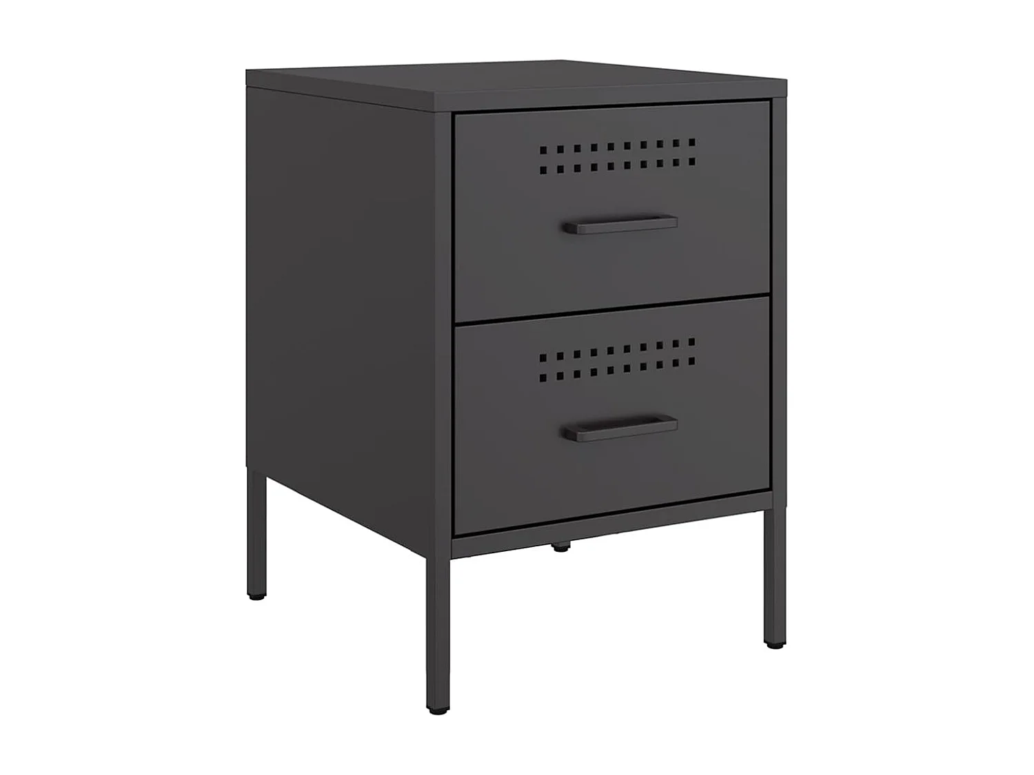 Tables de chevet 2 pcs noir 36x39x50,5 cm acier