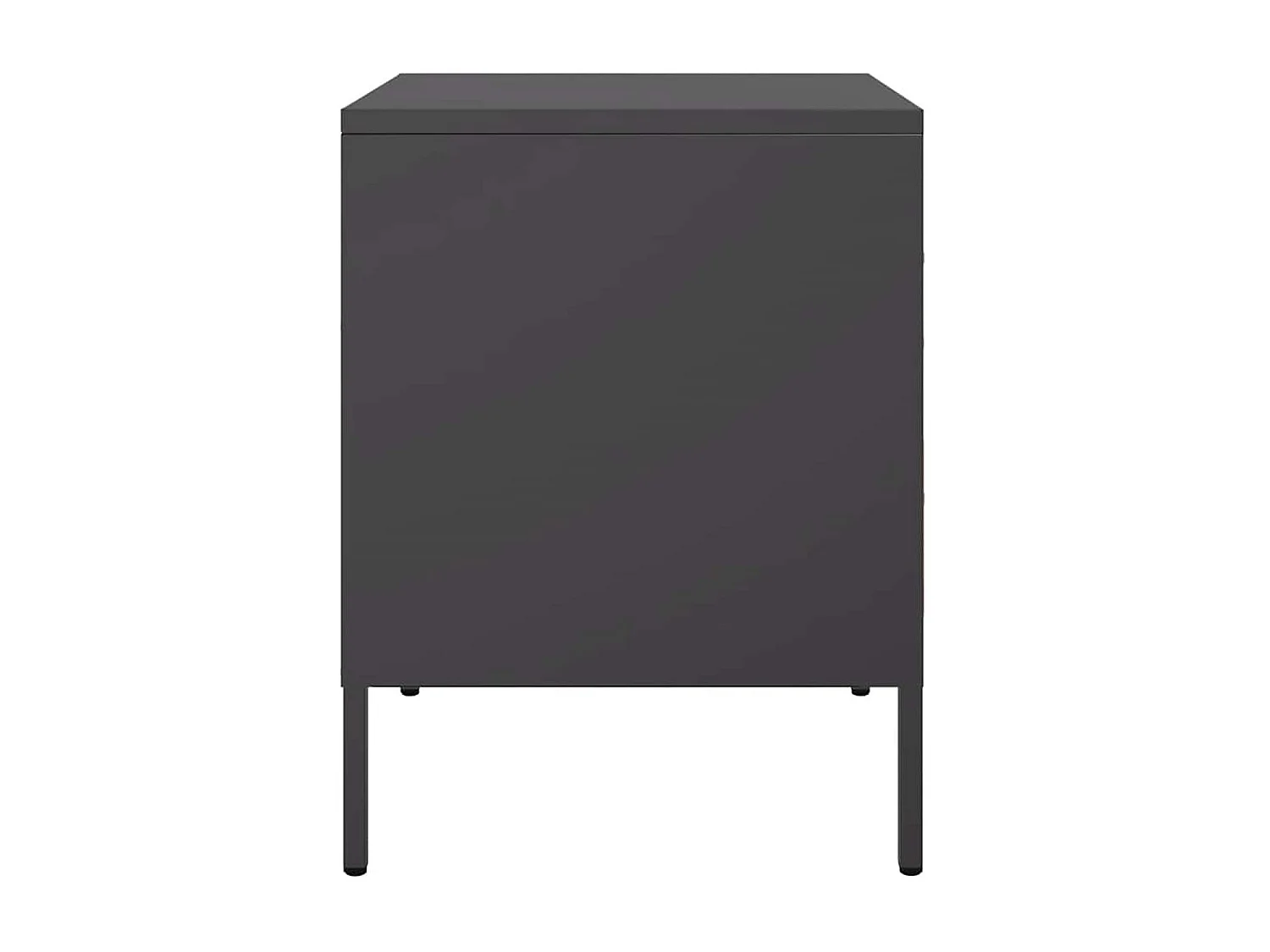 Tables de chevet 2 pcs noir 36x39x50,5 cm acier