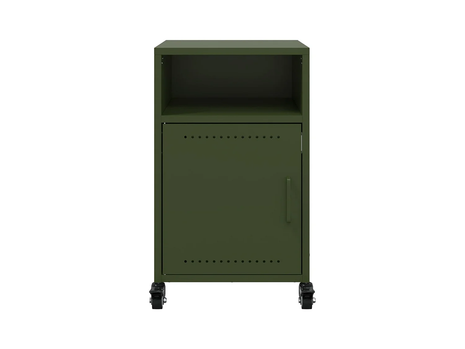 Tables de chevet 2 pcs vert olive 36x39x59 cm acier