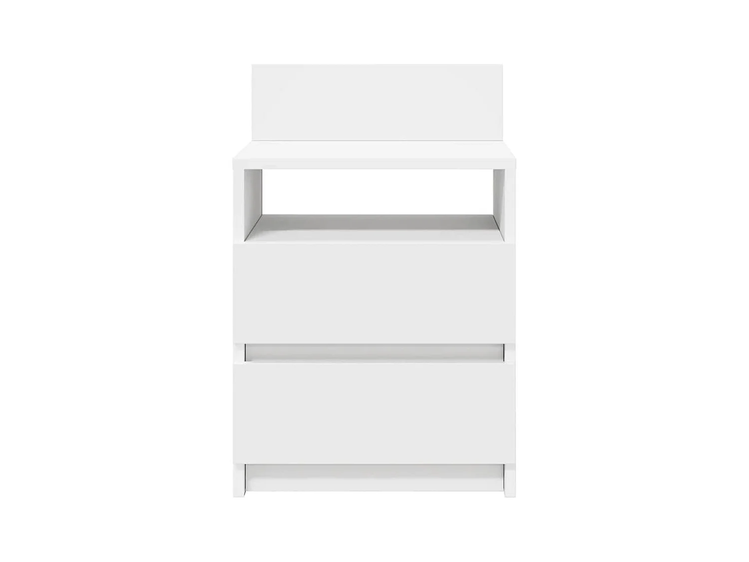 Table de chevet avec 2 tiroirs blanc 40x33x60 cm