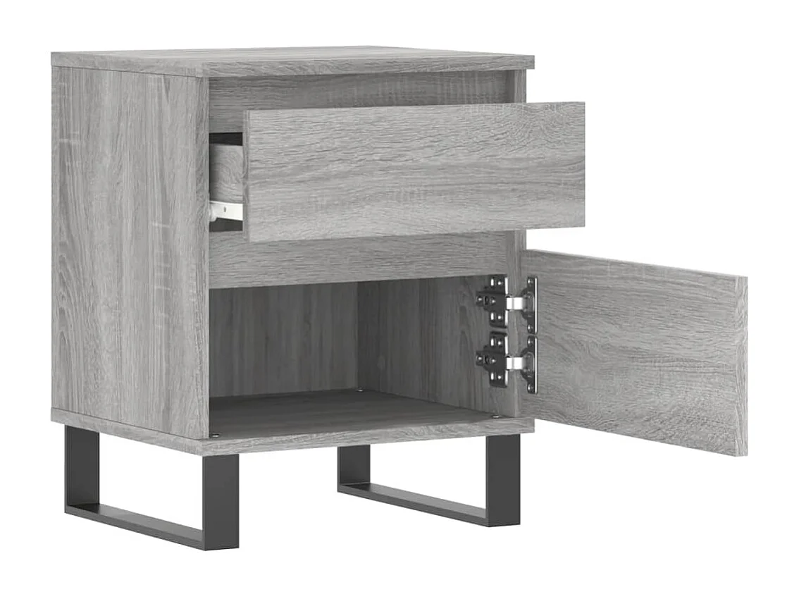 Sonoma Grau Nachttisch 40x35x50 cm Holzwerkstoff