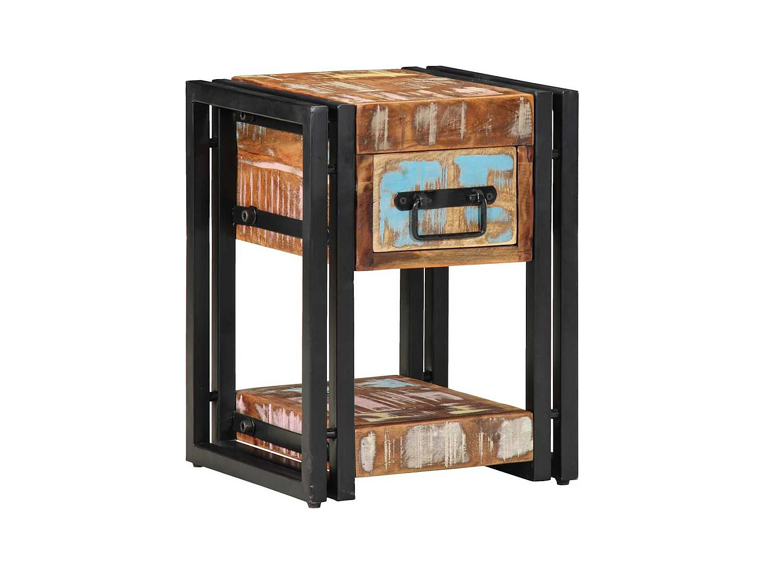 Tables de nuit 2 pcs 40x40x40 cm Bois massif recyclé