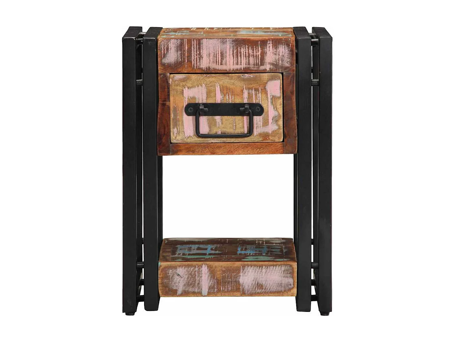 Tables de nuit 2 pcs 40x40x40 cm Bois massif recyclé