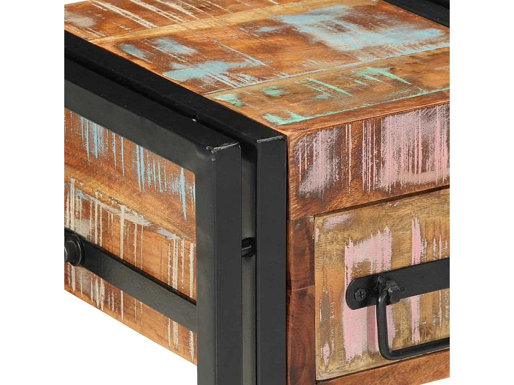 Tables de nuit 2 pcs 40x40x40 cm Bois massif recyclé